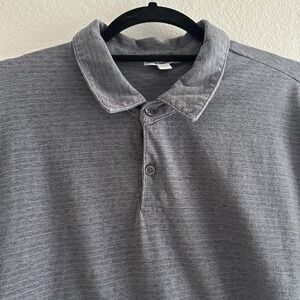 James Perse Polo Shirt Mens Extra Large 4 Gray Light Stripes Casual Top